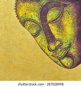 Buddha Acrylic Painting On Canvas