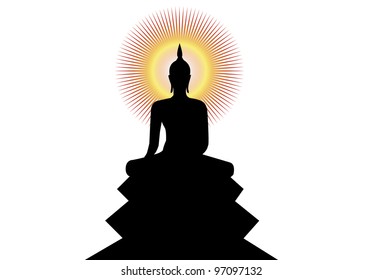 Buddha Statue,Vector Illustration