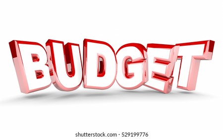 Budget Plan Money Spending Save Savings Word 3d Illustration