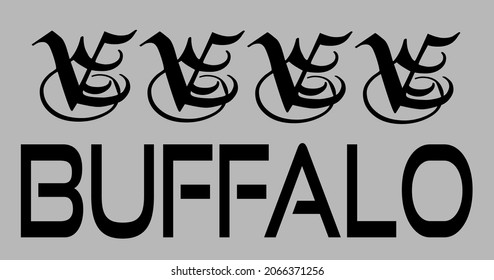 Buffalo Logo Black Gray Background Stock Illustration 2066371256 ...