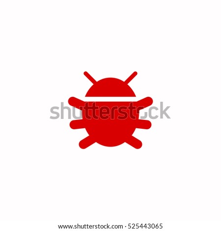 bug icon, on white background