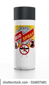 Bug Spray Isolated On White Background