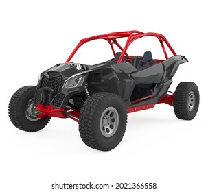 Buggy Car Isolated. 3D rendering