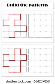 Build Correct Patterns Educational Game Kids Stock Illustration ...