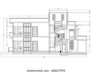 Building Blueprint Stock Illustration 638527993 | Shutterstock