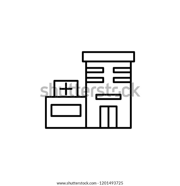 building, clinic,\
hospital icon. Element of hospital building for mobile concept and\
web apps illustration. Thin line icon for website design and\
development, app\
development