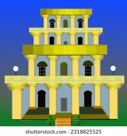Building design with nice background 
