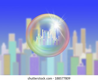 Building and soap bubbles