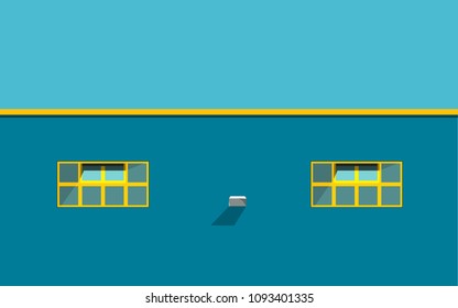building wall design with windows