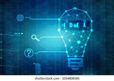 bulb future technology, innovation background, creative idea concept 