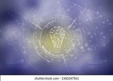 
bulb future technology, innovation background, creative idea concept 