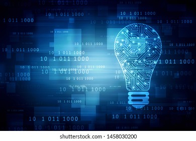 bulb future technology, innovation background, creative idea concept 