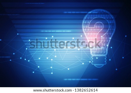 bulb future technology, innovation background, creative idea concept 