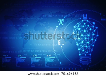 bulb future technology, innovation background, creative idea concept 