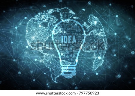 bulb future technology, innovation background, creative idea concept 