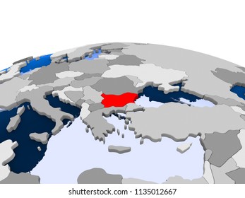 Bulgaria Highlighted Red On Political Globe Stock Illustration   Bulgaria Highlighted Red On Political 260nw 1135012667 