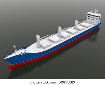 Bulk Carrier 3d rendering