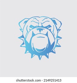 a bull dog head 3d illustration graphic design logo 