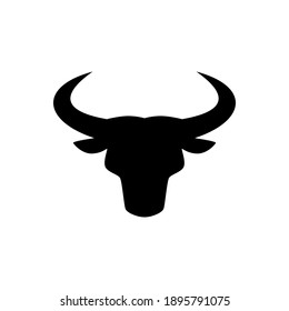 bull head graphic design, with a simple and clean shape.