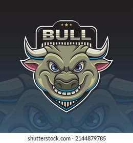 Bull Mascot Logo Design Illustration