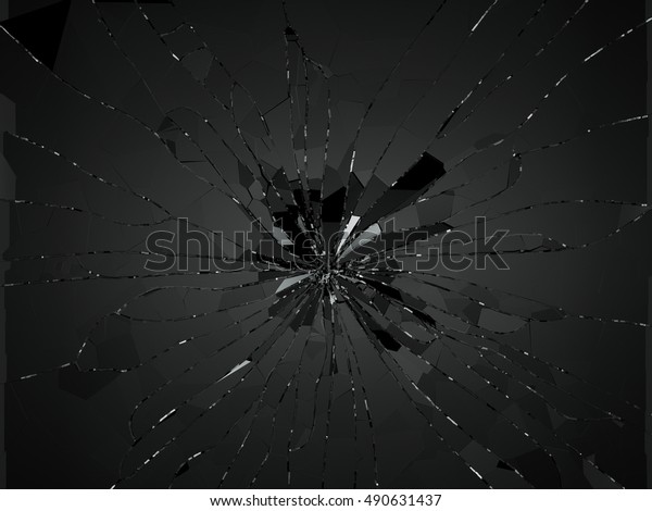 Bullet hole pieces of shattered or smashed
glass. 3d rendering 3d
illustration