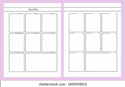 Bullet Journal Meal Planning Page - Powered by Shutterstock