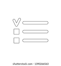 bullets checkbox do list outline icon. Signs and symbols can be used for web, logo, mobile app, UI, UX