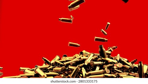 bullets falling. Animation gun weapon army military firearm isolated ranger metal war protection slowmotion HD background