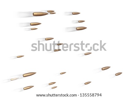 bullets on a white nackground
