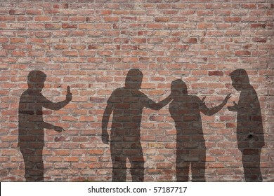 Bullying Scene Shadow On The Wall