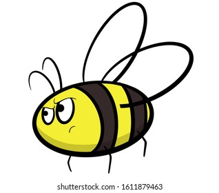 Jpeg Cartoon Illustration Bee Flying Vector Stock Illustration 18300244