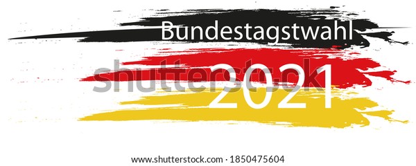 Bundestagswahl 2021 Germany Illustration Stock Illustration 1850475604