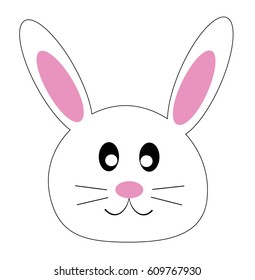 Bunny Face Stock Vector (Royalty Free) 609764861 | Shutterstock