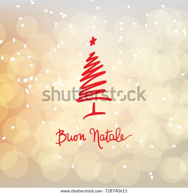 Buon Natale Greetings Italian.Buon Natale Merry Christmas Italian Greetings Stock Illustration 728740615