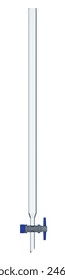 Burette, laboratory glassware. 3d rendering.
