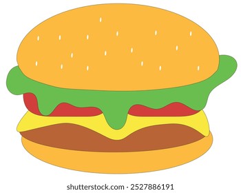 burger food in as vector illustration can be used in food related projects - Powered by Shutterstock