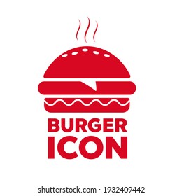 Burger logo. Fast food icon. Burger silhouette