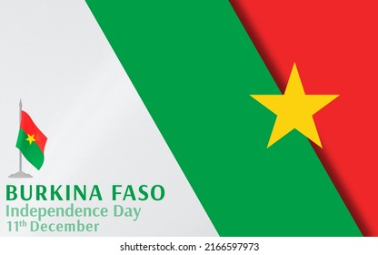 Burkina Faso National Day Celebration illustration, with Burkina Faso flag and pattern. - Powered by Shutterstock