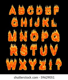 Similar Images, Stock Photos & Vectors of alphabet fire letter fonts ...