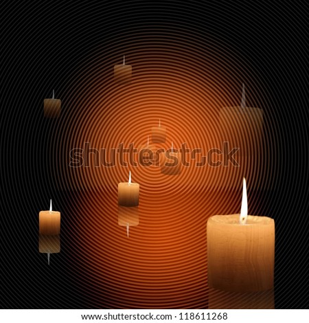 Similar – Many lighted candles in a church