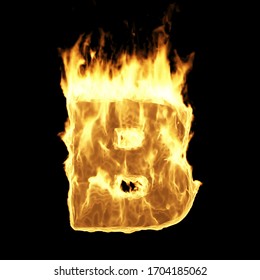 Burning Flame Alphabet Fire Letters Isolated Stock Illustration ...