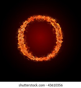 Burning Font Letter O Stock Illustration 43610356