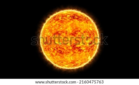 Burning Massive Red Sun Overlay Background 3D Rendering