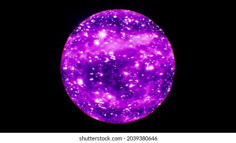 Burning Purple Fire Sphere Orb