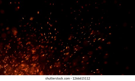 Burning Red Hot Sparks Fly Large Stock Illustration 1266615112 ...