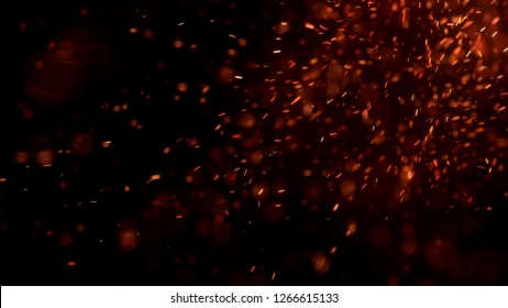 Burning Red Hot Sparks Fly Large Stock Illustration 1266615136