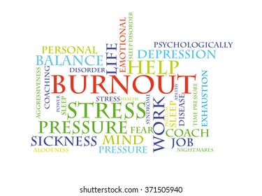 Burnout Word Cloud Stock Illustration 371505940 | Shutterstock