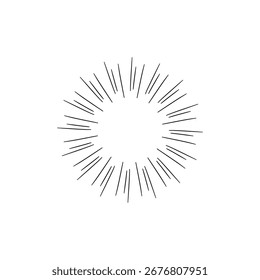 Burst or starburst effect, for elements in comics, comic explosions. Indonesia 2025