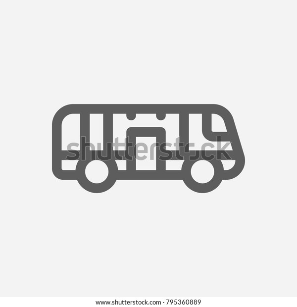 Bus icon\
line symbol. Isolated  illustration of autobus sign concept for\
your web site mobile app logo UI\
design.
