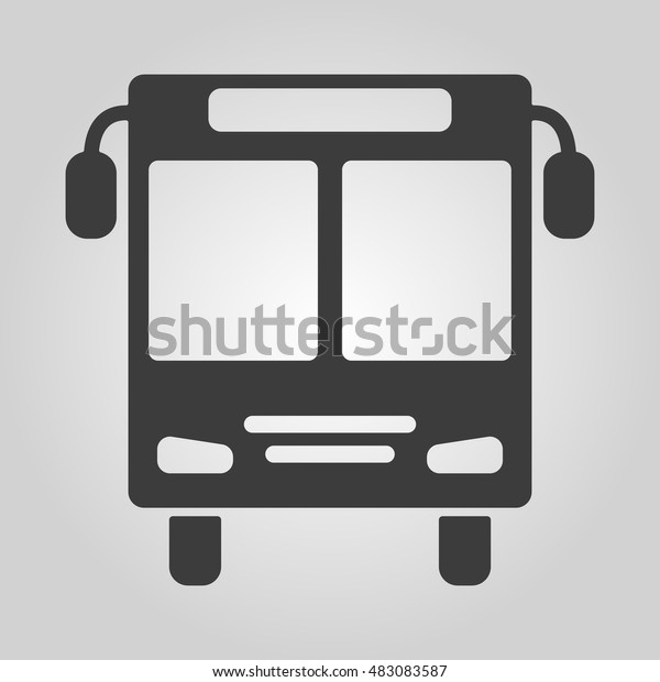 The bus icon. Public transport stop symbol.\
Flat  illustration